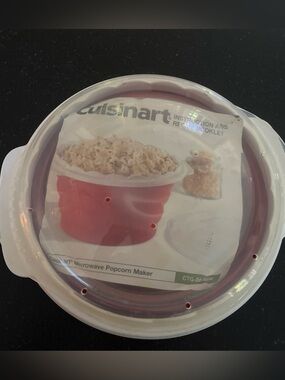 Cuisinart Red and White Microwave Popcorn Maker